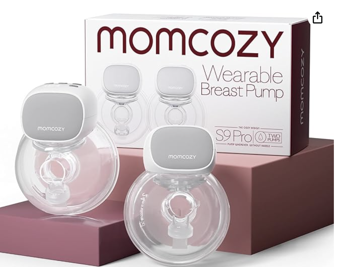 Momcozy Hands Free Breast Pump S9 Pro Updated, Wearable Breast Pump of Long Battery Life & LED Display, Double Portable Electric Breast Pump with 2 Modes & 9 Levels - 24mm, 2 Pack Gray - Amazon